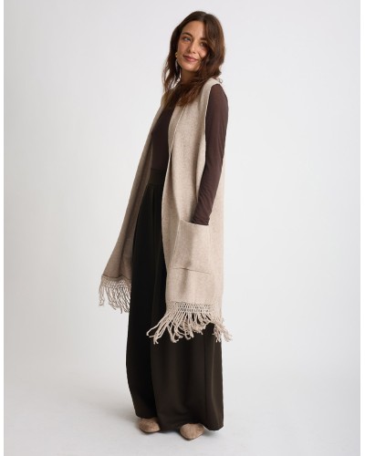Cardigan Smanicato Frange