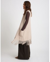 Cardigan Smanicato Frange