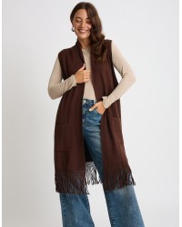 Cardigan Smanicato Frange
