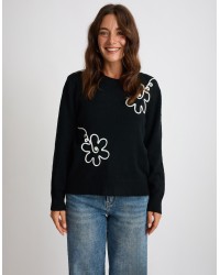 Maglione Ricami Contrasto
