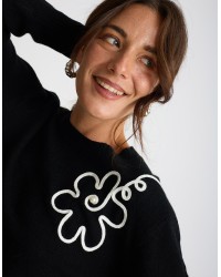 Maglione Ricami Contrasto