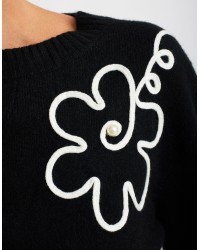 Maglione Ricami Contrasto
