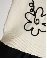 Maglione Ricami Contrasto