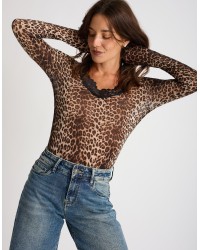 Maglietta Ultralight Cashmere Animalier Pizzo