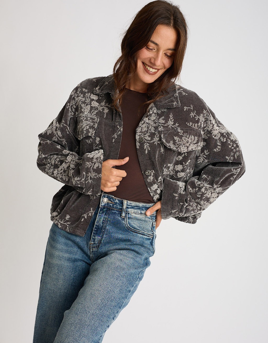 Bomber Jacquard Floreale