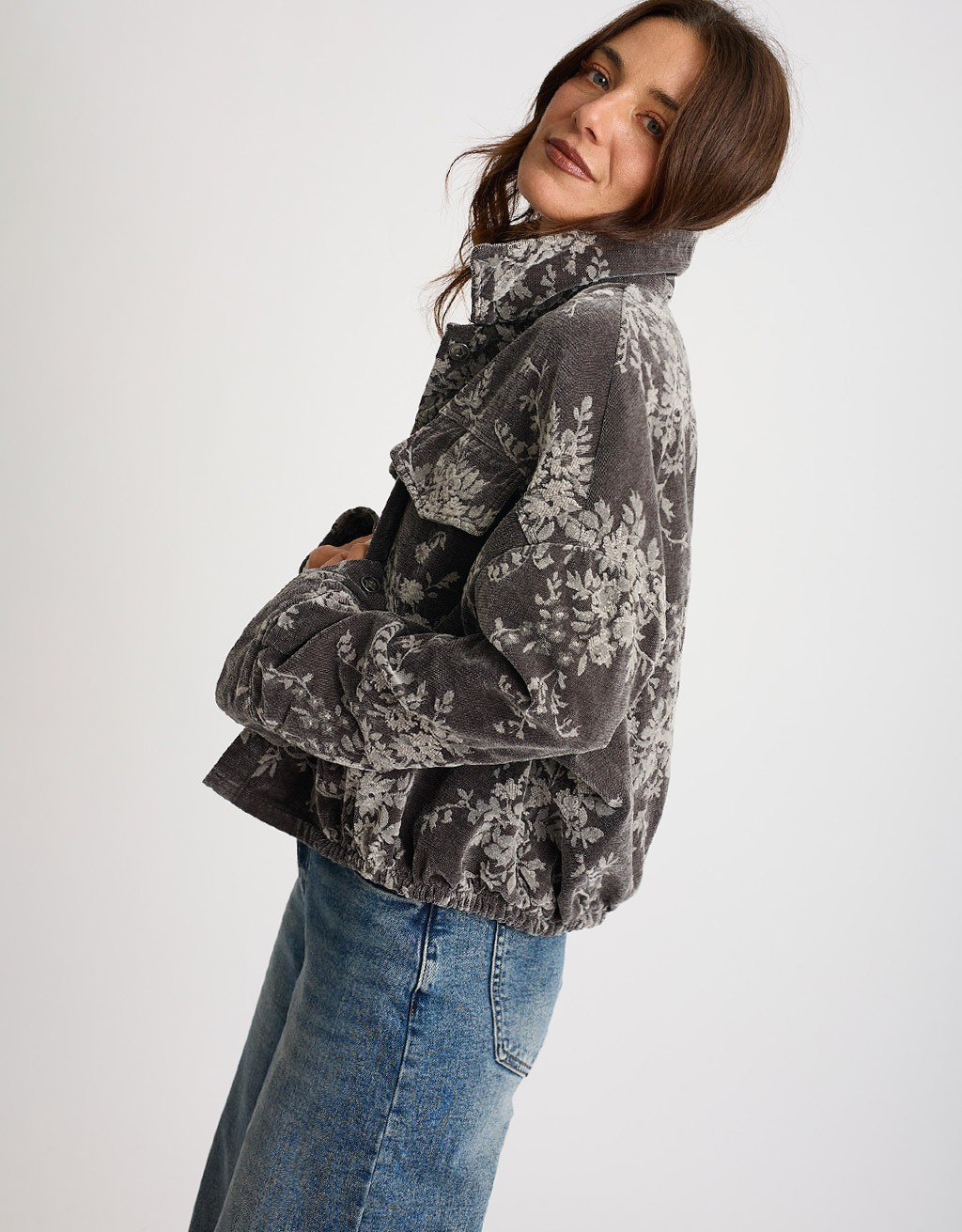 Bomber Jacquard Floreale