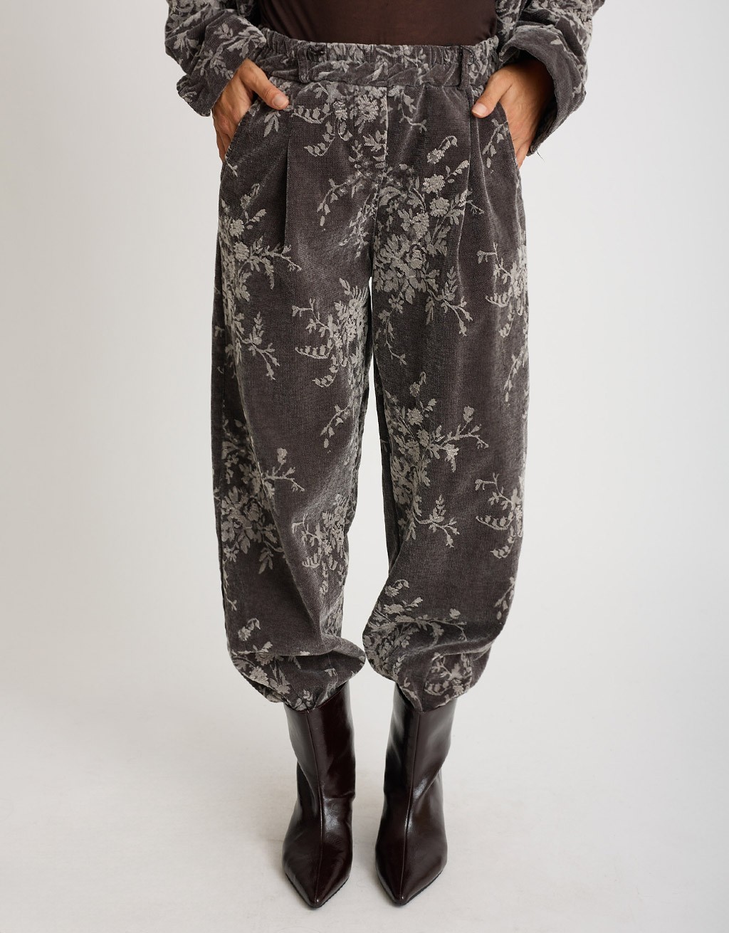 Pantalone Jacquard Floreale