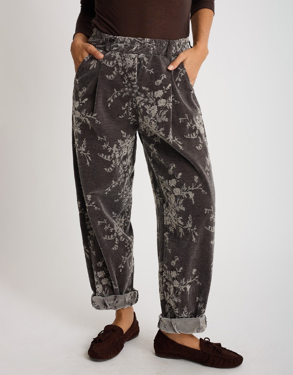 Pantalone Jacquard Floreale