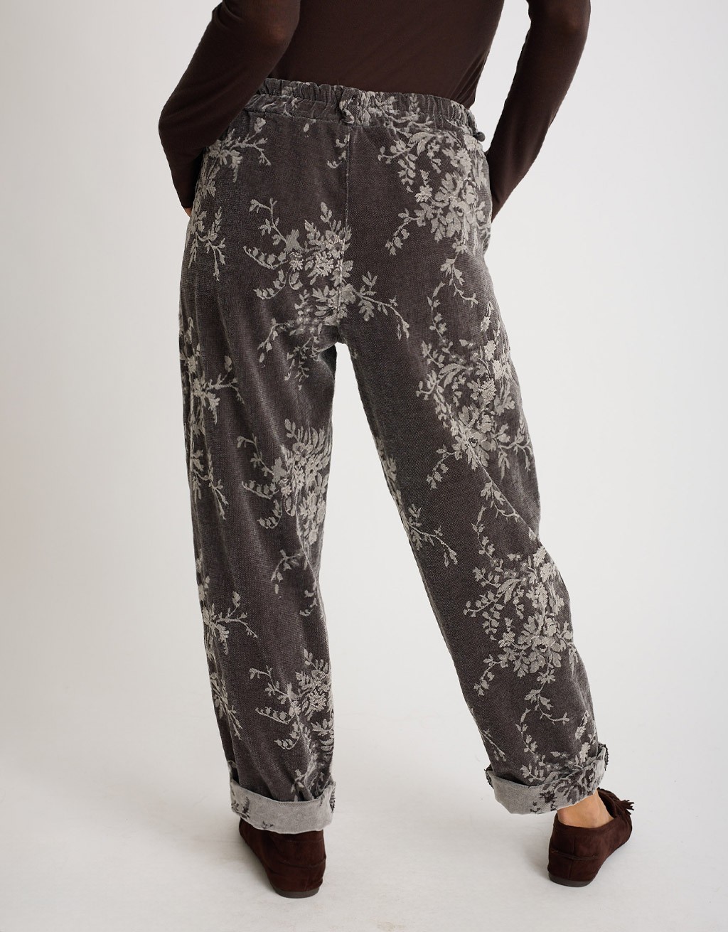 Pantalone Jacquard Floreale