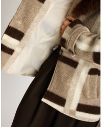 Trench Lana Cotta Fantasia Finta Pelliccia