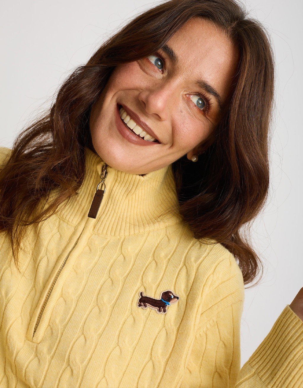 Maglione Treccia Bassotto Zip
