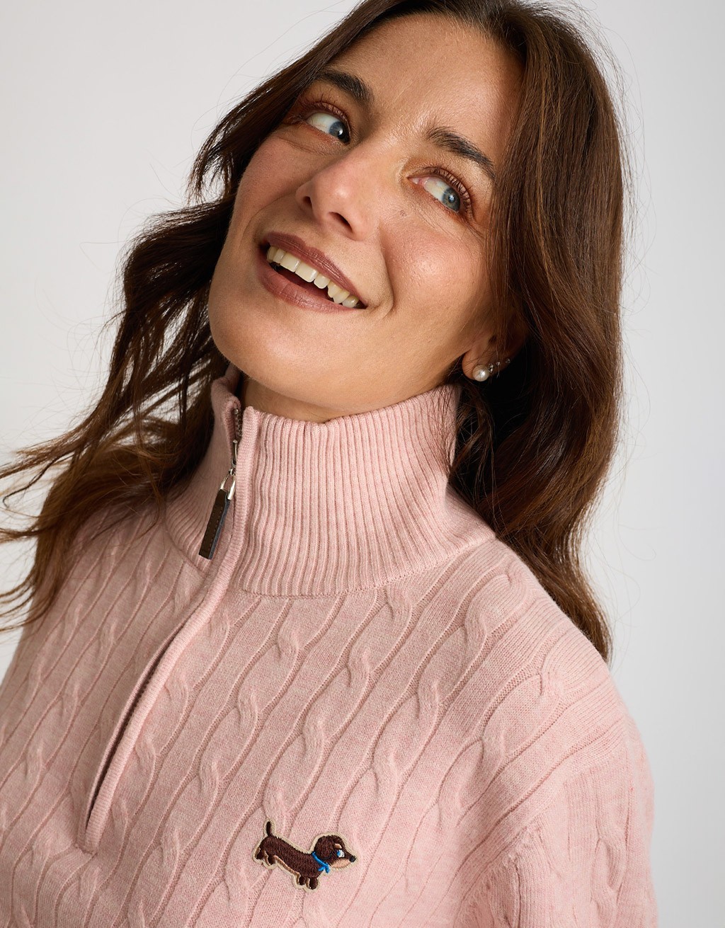 Maglione Treccia Bassotto Zip