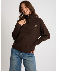 Maglione Treccia Bassotto Zip