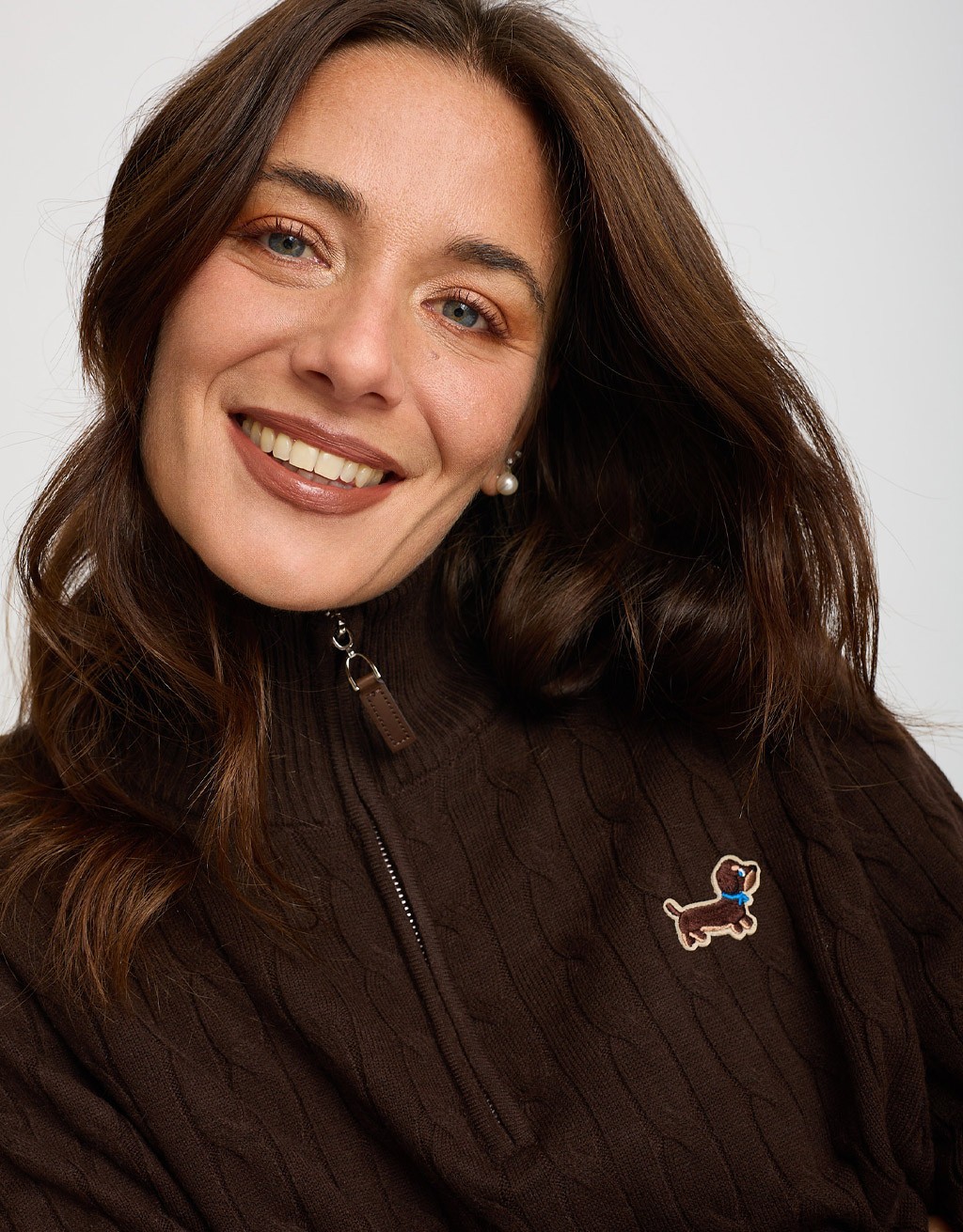 Maglione Treccia Bassotto Zip