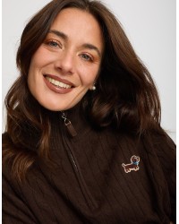 Maglione Treccia Bassotto Zip