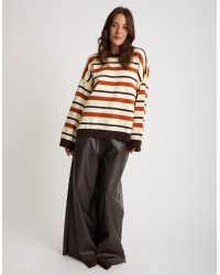 Maglione Over Righe Multicolor