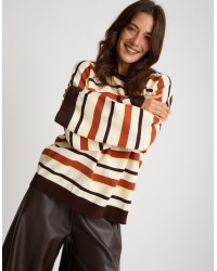 Maglione Over Righe Multicolor