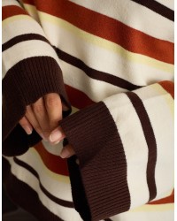 Maglione Over Righe Multicolor
