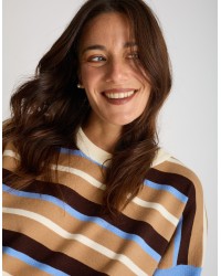 Maglione Over Righe Multicolor