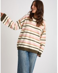 Maglione Over Righe Multicolor
