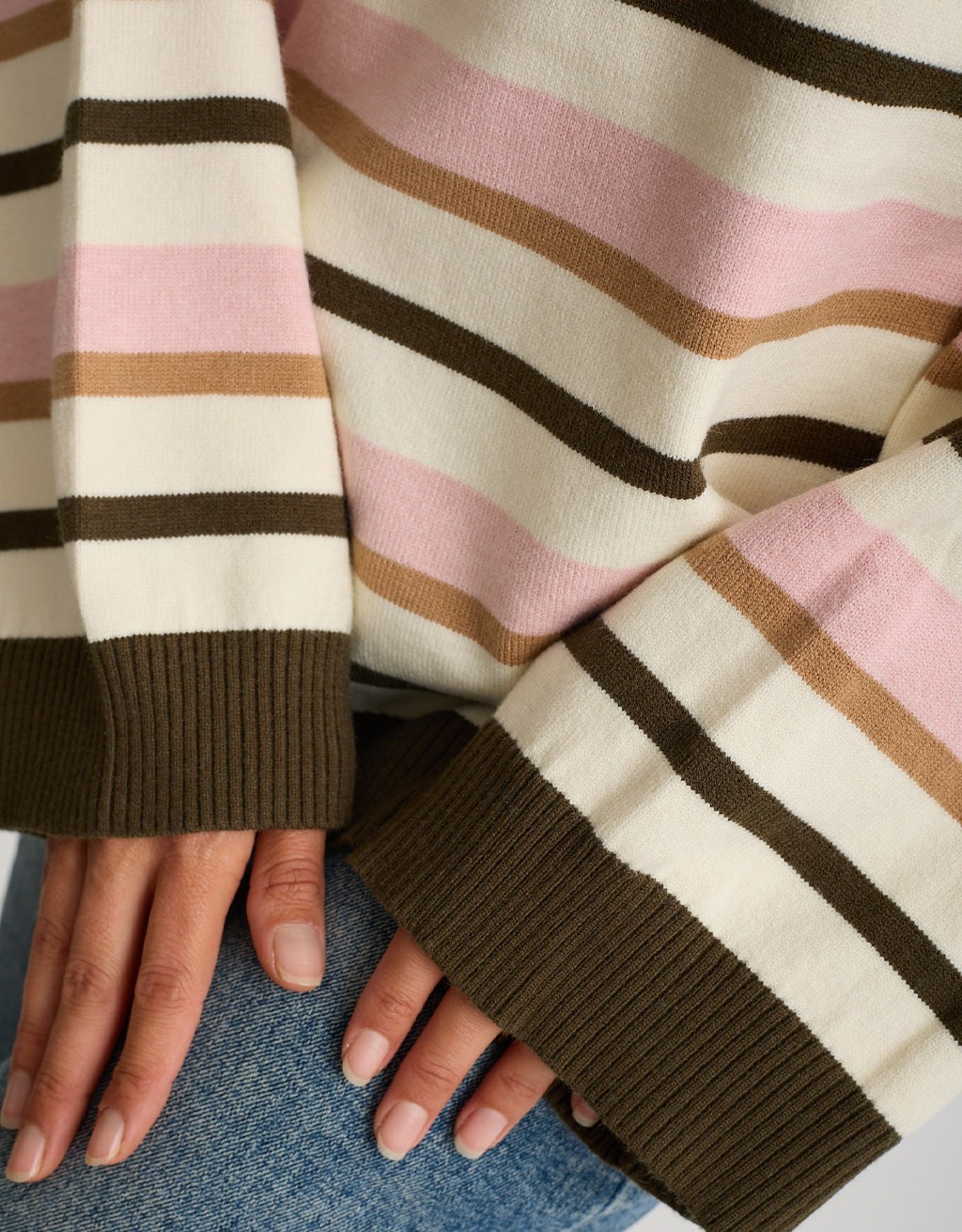 Maglione Over Righe Multicolor