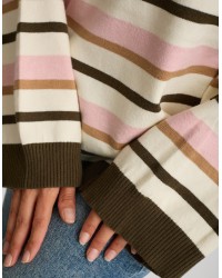 Maglione Over Righe Multicolor