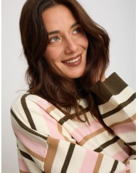 Maglione Over Righe Multicolor