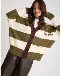 Cardigan Righe C'est La Vie