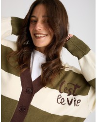 Cardigan Righe C'est La Vie
