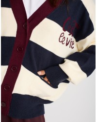 Cardigan Righe C'est La Vie