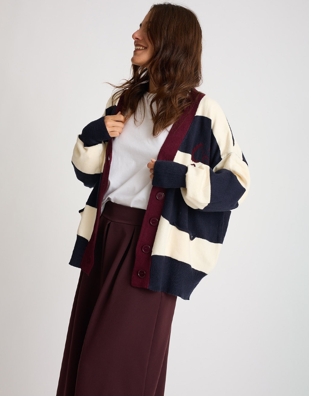 Cardigan Righe C'est La Vie
