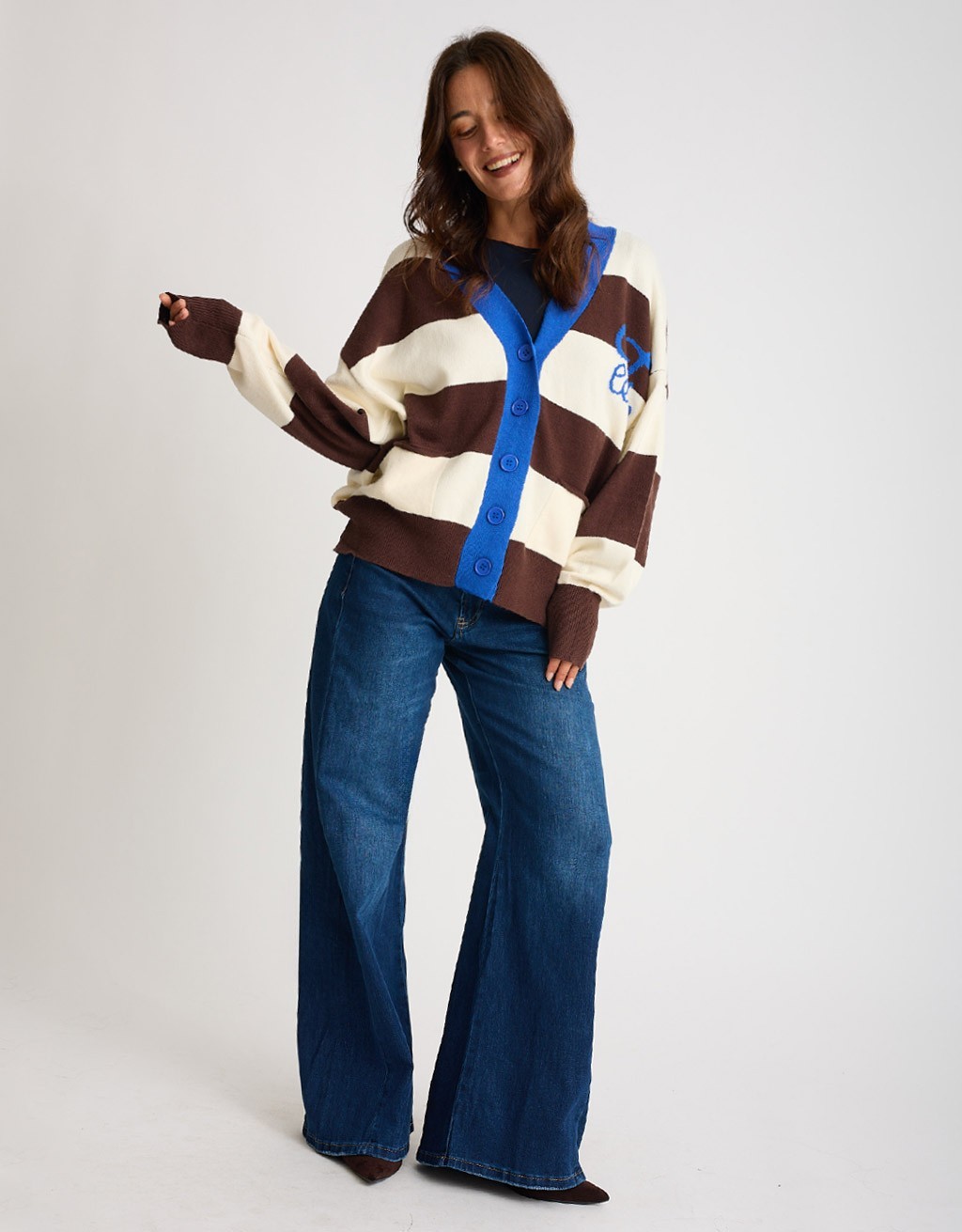 Cardigan Righe C'est La Vie