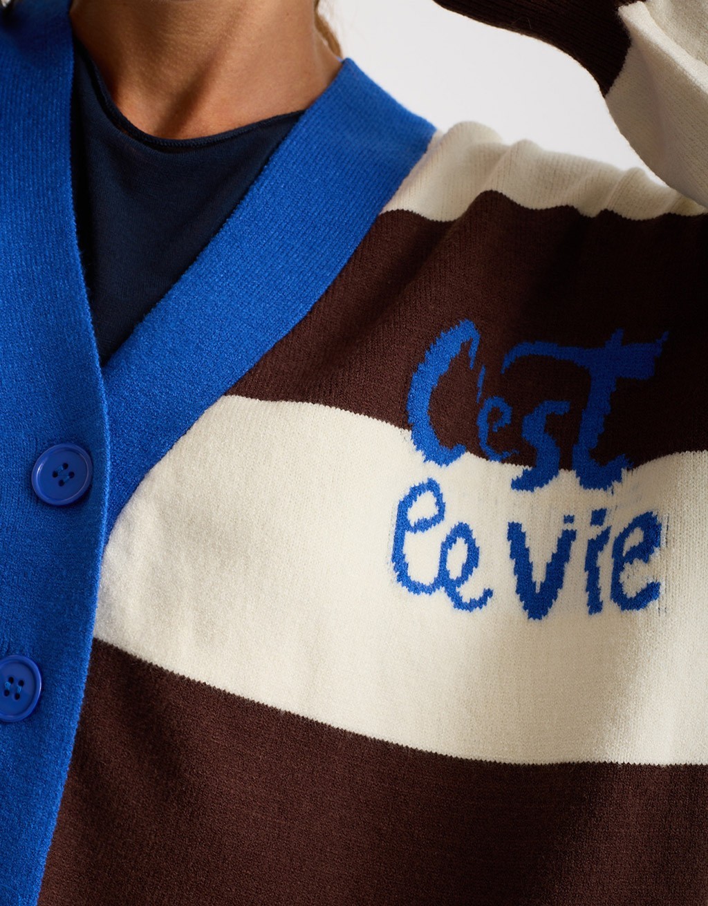 Cardigan Righe C'est La Vie