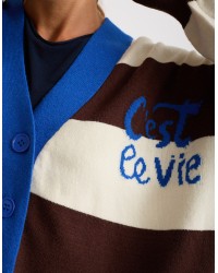 Cardigan Righe C'est La Vie