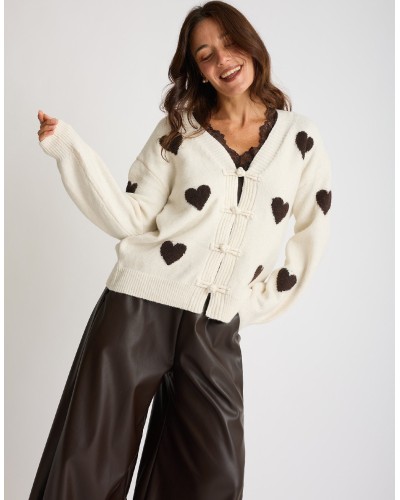 Cardigan Cuori Alamari