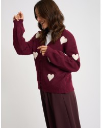 Cardigan Cuori Alamari
