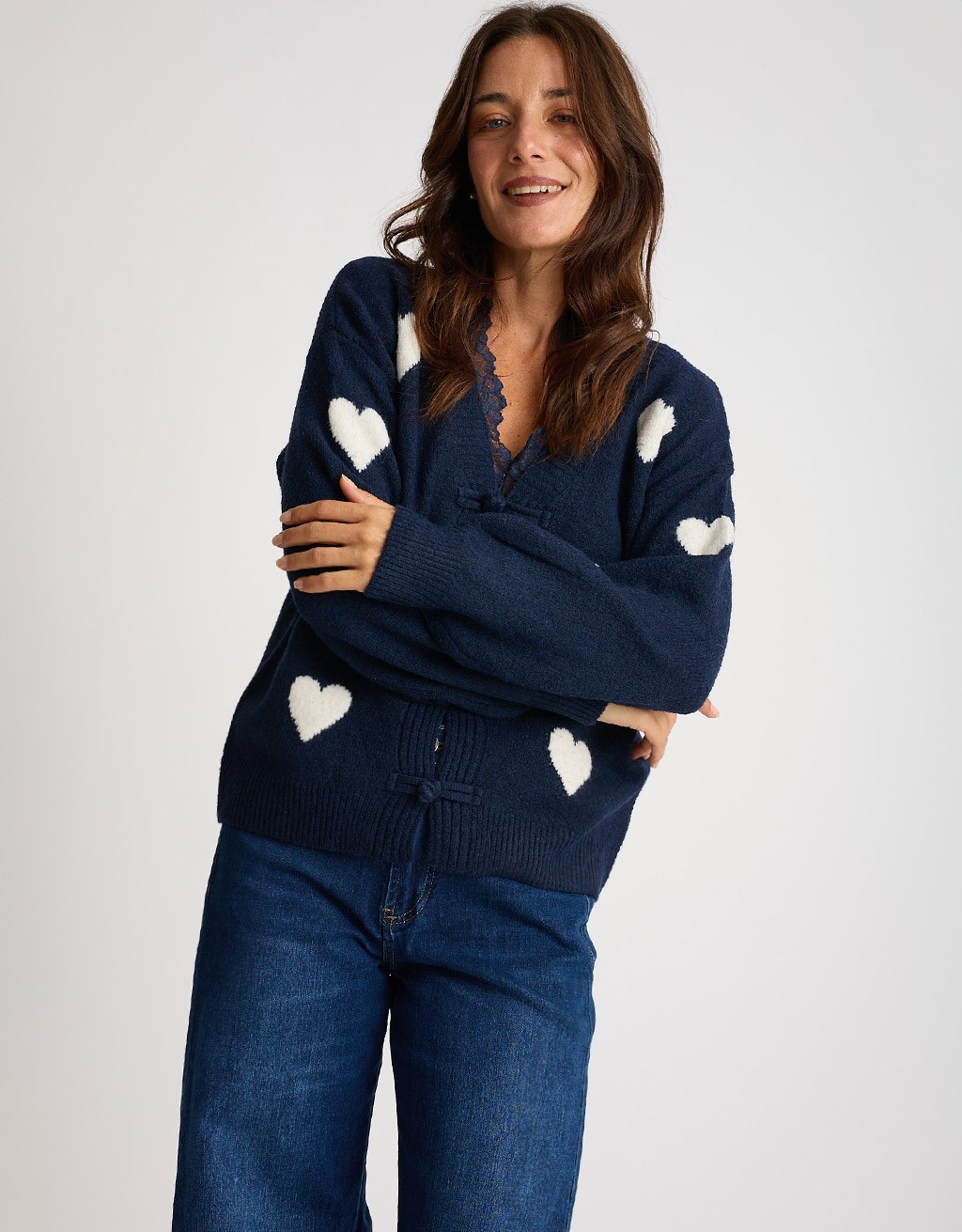 Cardigan Cuori Alamari