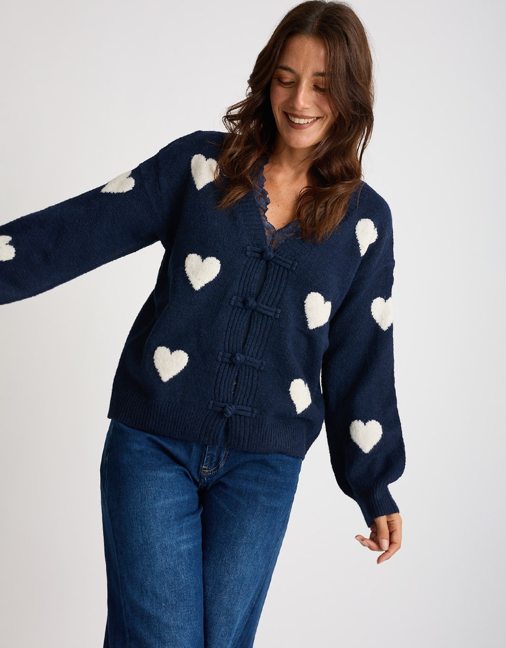 Cardigan Cuori Alamari