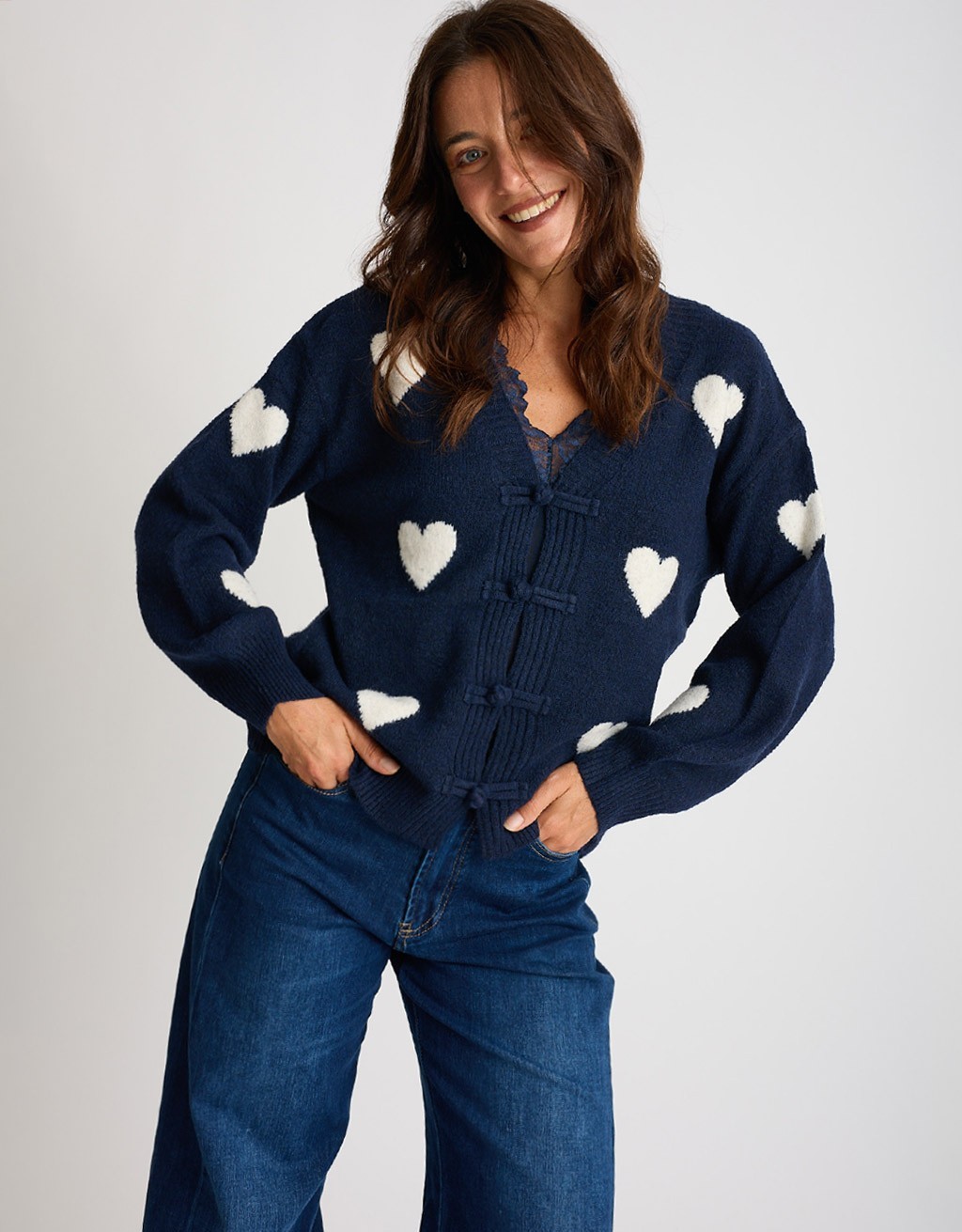 Cardigan Cuori Alamari