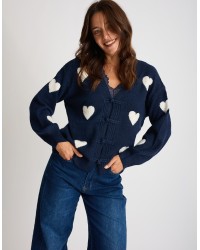 Cardigan Cuori Alamari