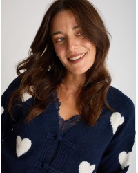 Cardigan Cuori Alamari