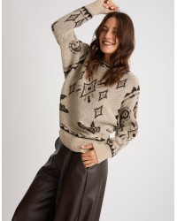 Maglione Fantasia Con Lana