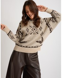 Maglione Fantasia Con Lana
