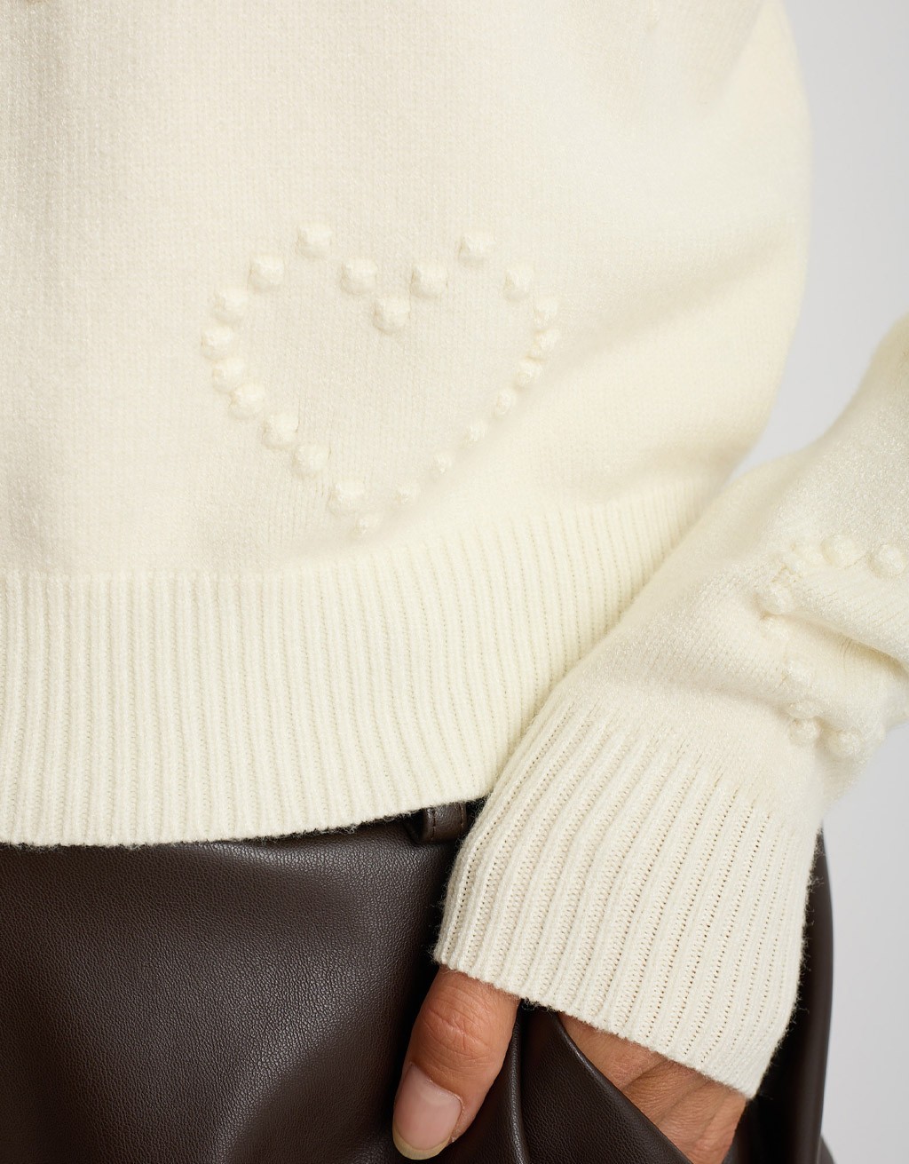 Maglione Cuori Ricamati