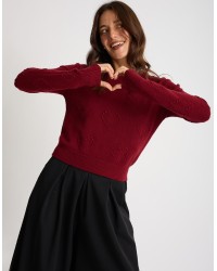 Maglione Cuori Ricamati