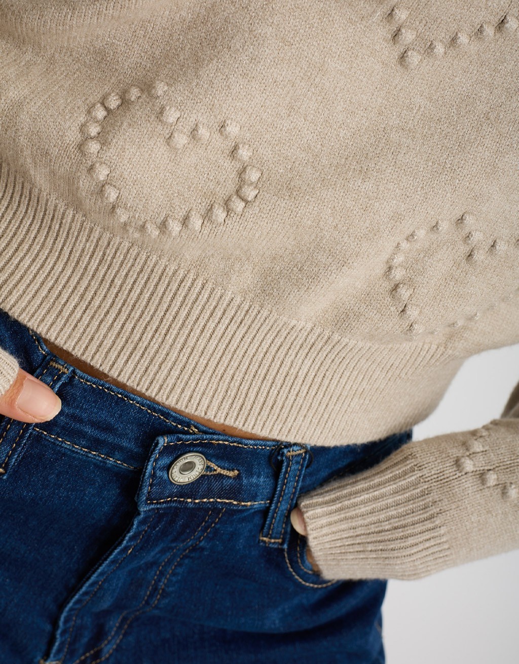 Maglione Cuori Ricamati