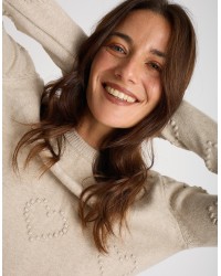 Maglione Cuori Ricamati