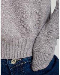 Maglione Cuori Ricamati