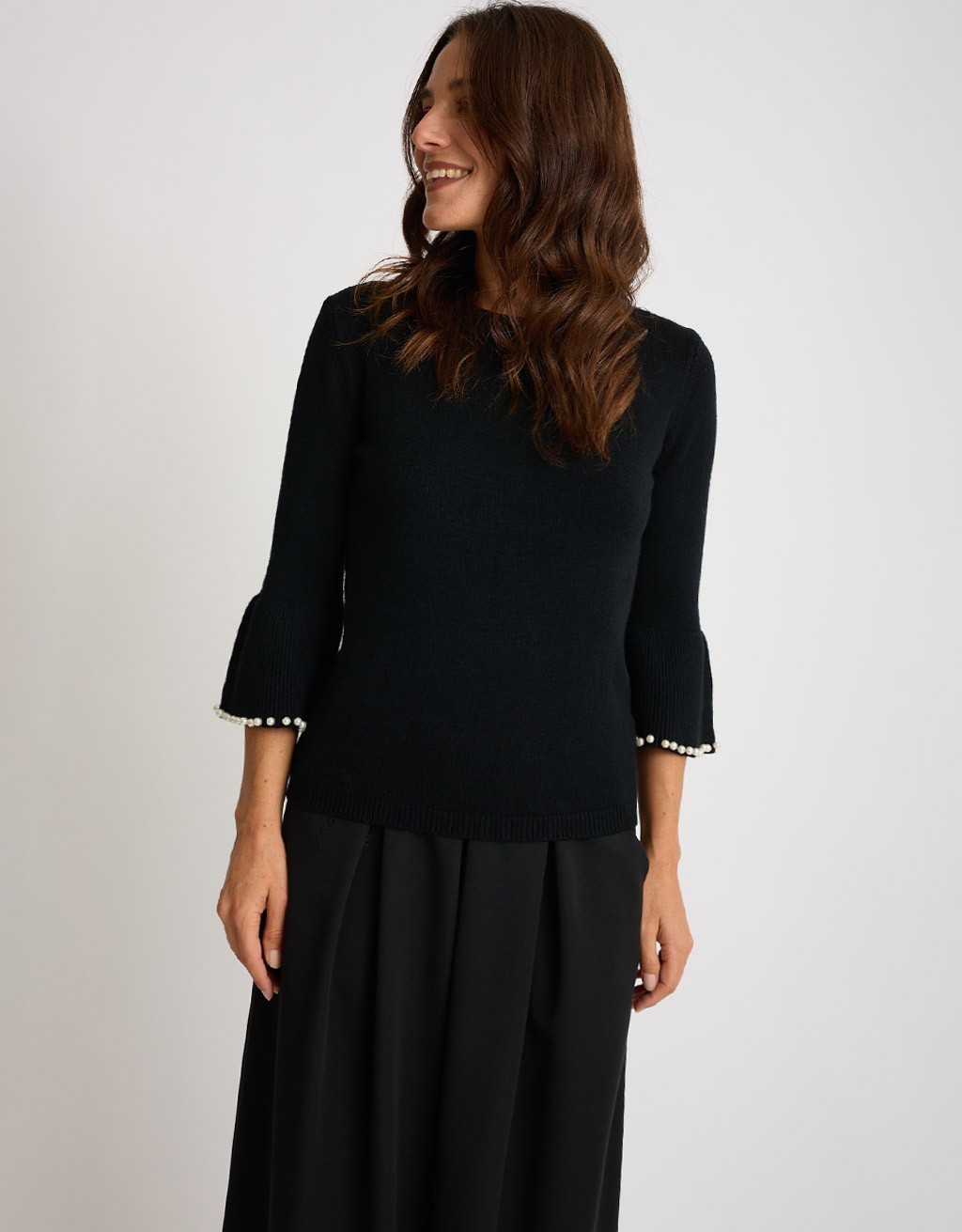 Maglione Perline Manica
