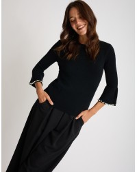 Maglione Perline Manica